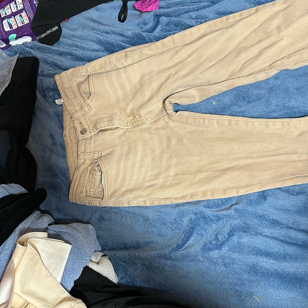 Khaki Jean boot cut pants